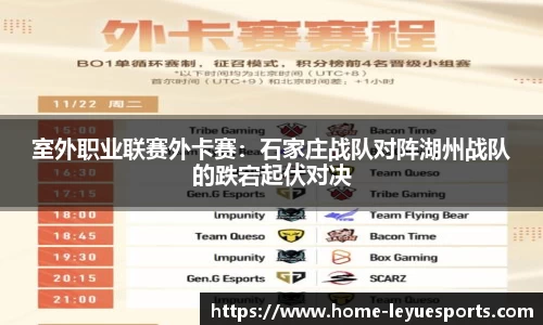 室外职业联赛外卡赛：石家庄战队对阵湖州战队的跌宕起伏对决